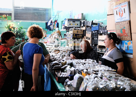 Market in Truskavets, Lviv oblast, Ukraine Stock Photo
