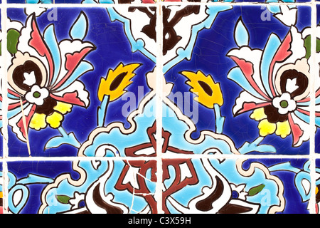 Closeup of pieces of Italian handmade ceramic. Stock Photo