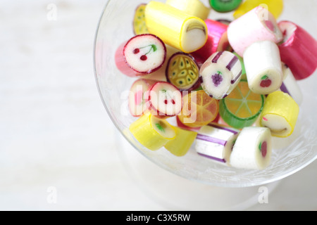 Candies in a bowl Stock Photo