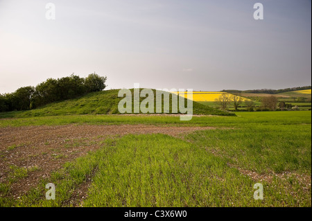 Duggleby Howe Neolithic round barrow, East Riding of Yorkshire, UK Stock Photo