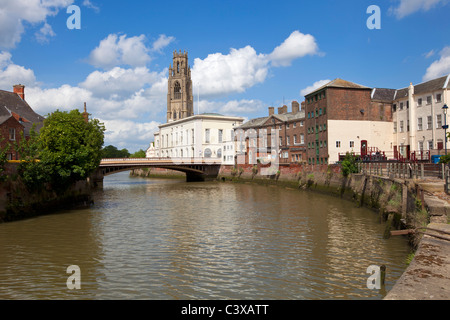 The Boston Stump or St Botolph's Church Wormgate Boston Lincolnshire England UK GB EU Europe Stock Photo