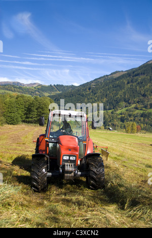 Tractor plowing Stock Photo