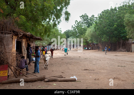 Town of Omorate, Ethiopia, Africa Stock Photo