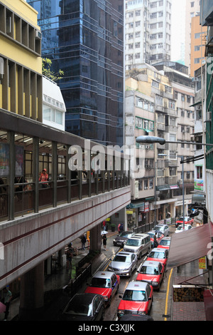 Hollywood Road Midlevels escalator, Hong Kong, China, Asia Stock Photo