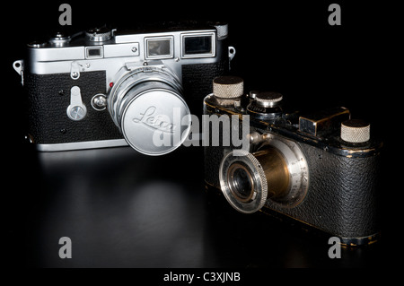 Early Leica cameras Stock Photo