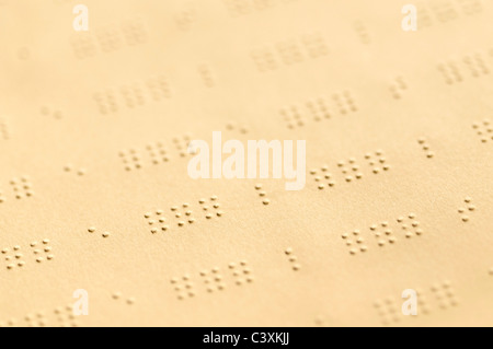 braille alphabet in an educational book Stock Photo