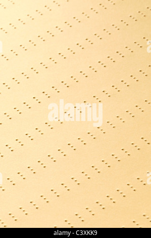 braille alphabet in an educational book Stock Photo