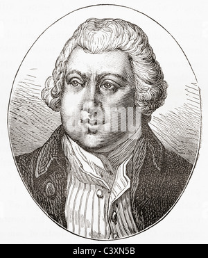 Sir Richard Arkwright, 1732 - 1792. English inventor and pioneer of the spinning industry. Stock Photo