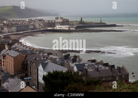Aberystwyth coastline, Wales Stock Photo