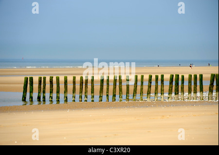 Sangatte Bleriot,Pas de Calais,Nord-Pas-de-Calais,France, beach and sea front at Fort Mahon dune Stock Photo