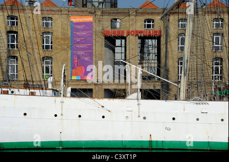 Dunkerque,Nord,Nord-Pas-de-Calais,France.Port museum and floating museum,The Duchesse Anne 1901 Stock Photo