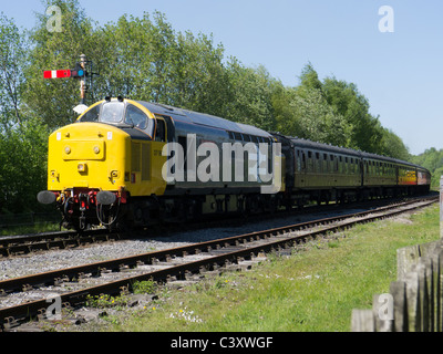 Diesel train on East Lancs Railway, Ramsbottom Stock Photo