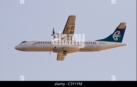 Airboren Aerospatiale ATR72 twin-engined turboprop plane belonging to the Air New Zealand fleet Stock Photo