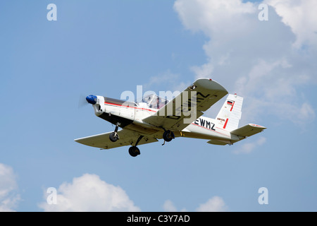 sporting airplane Zlin 42 at an airfield festival in Lower Saxony, Germany Stock Photo