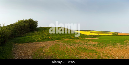 Duggleby Howe Neolithic round barrow, East Riding of Yorkshire, UK Stock Photo