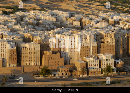 Shibam, UNESCO World heritage site, Wadi Hadramaut, Arabien, old Town, Arabia, in Arabic, Arabian, architecture, building, Hadhr Stock Photo