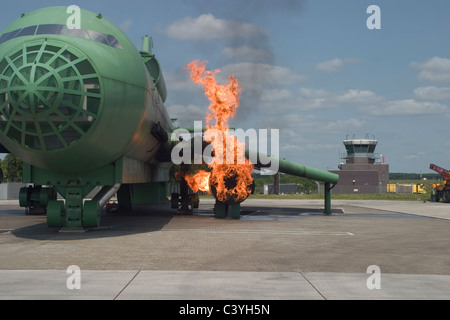 Kidde Fire Trainer Stansted Airport Stock Photo