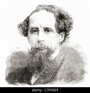Charles John Huffam Dickens, 1812 to 1870. English novelist. Stock Photo