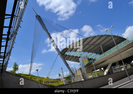 Manchester Metrolink Tram Station 'Central Park' at Gateway, Newton Heath, Manchester Stock Photo