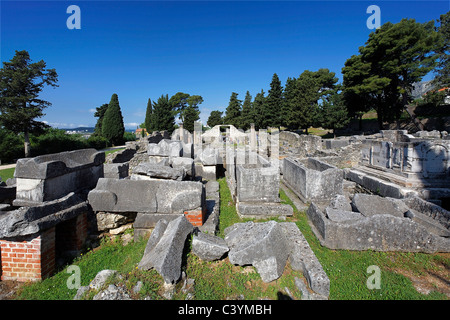 Croatia, Europe, Salona, ancient Illyrian, Delmati city, Emporion, ruins, Salona Stock Photo