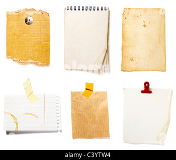 collection of various note papers Stock Photo