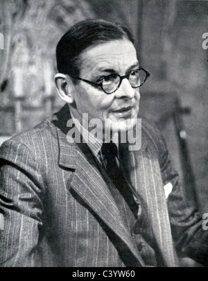 T.S.ELIOT (1888-1965) American-born English poet and playwright about 1955 Stock Photo