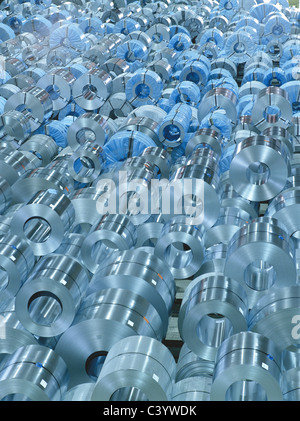Anti-Corrosion, Coil, Coils, Corrosion, Economy, Factories, Factory, Galvanized, Industrial, Industry, Manufactured, Manufacturi Stock Photo