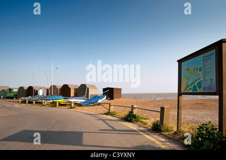 WHITSTABLE, KENT, UK - APRIL 30, 2011: View of the beach Stock Photo