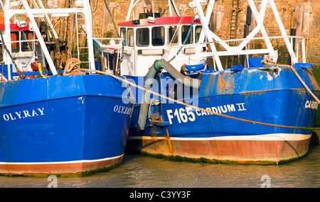 WHITSTABLE, KENT, UK - APRIL 30, 2011: Fishing trawler in the Harbour Stock Photo