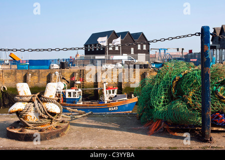 WHITSTABLE, KENT, UK - APRIL 30, 2011: View over the Harbour Stock Photo