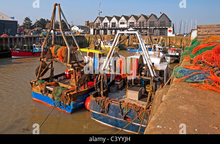 WHITSTABLE, KENT, UK - APRIL 30, 2011:  Fishing Boats in the Harbour Stock Photo