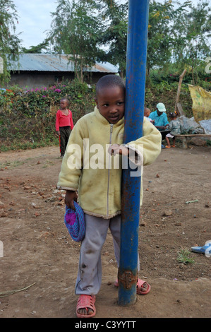 Orphan at an orphanage near Arusha Tanzania Stock Photo