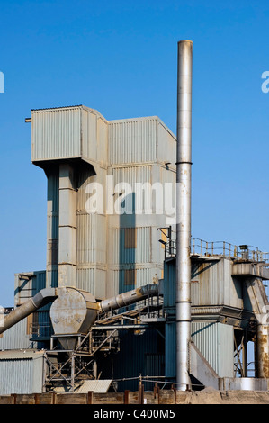 WHITSTABLE, KENT, UK - APRIL 30, 2011:  Closeup of Brett Aggregates plant on the East Quay  at the Harbour Stock Photo