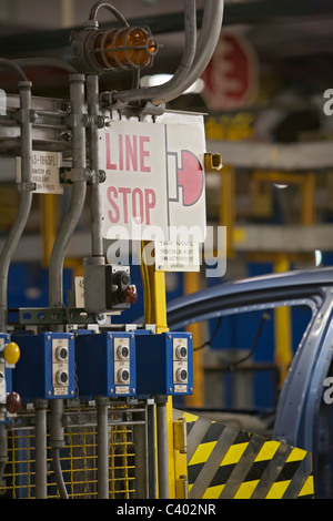 emergency stop button line assembly Stock Photo - Alamy