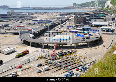 Dover Ferry Terminal traffic management system showing vehicle check in ...