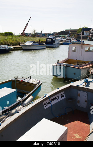The harbour in Queenborough on the 'Isle of Sheppey', Kent, England. Stock Photo