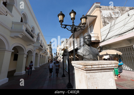 Colonial District Calle el Conde, Santo Domingo, Dominican Republic Stock Photo