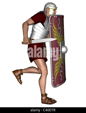 Imperial Roman Legionary Soldier - 2 Stock Photo