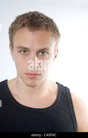 Muscular Hispanic Man Wearing Tank Top Photograph by Dreampictures
