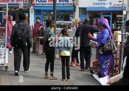 Harlesden, an area in London with one of the largest ethnic population, particularly Afro-Caribbean Stock Photo