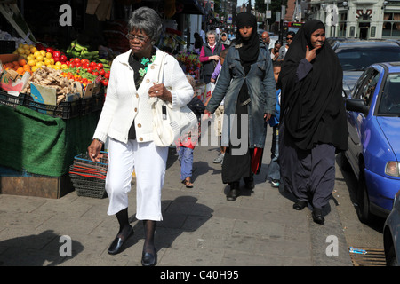 Harlesden, an area in London with one of the largest ethnic population, particularly Afro-Caribbean Stock Photo