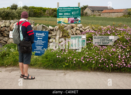 Lots to offer the tourist on the island of St Martin's in the Isles of Scilly Stock Photo