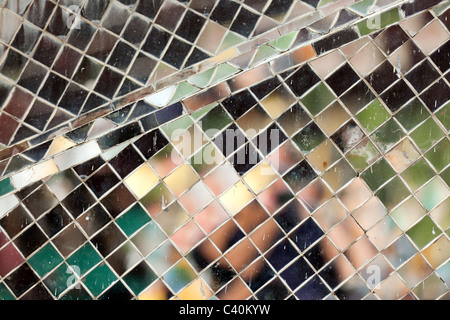 glass abstract pattern background in buddhism temple, thailand Stock Photo
