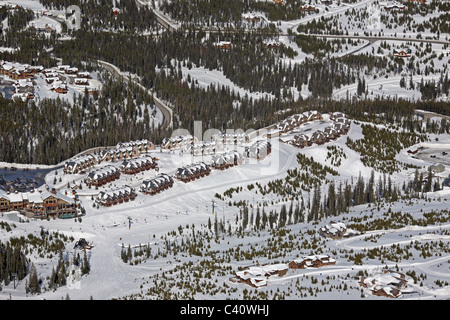 Chalets in the settlement of Big Sky. Montana, United States, North America Stock Photo