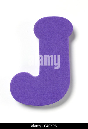 Foam letter J Stock Photo