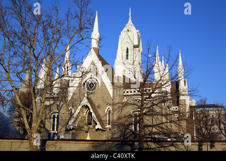 Assembly Hall inside Temple Square. Salt Lake City, Utah, United States, North America Stock Photo