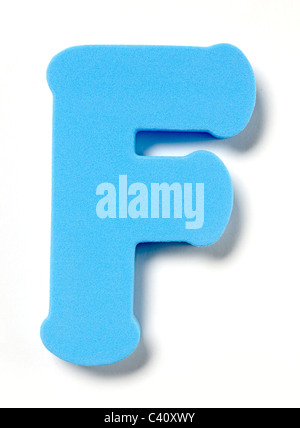 Foam letter F Stock Photo