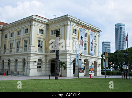 The Asian Civillisations Museum with Indo Chine Restaurant near North Boat Quay Republic of Singapore Asia Stock Photo