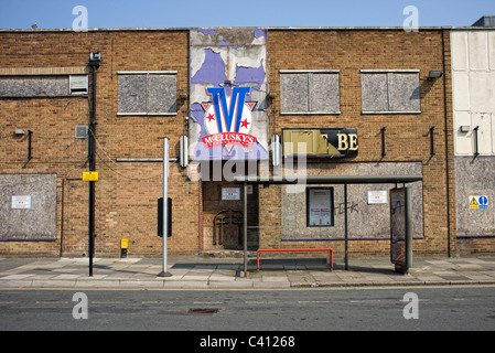 McClusky's International, derelict building, Stock Photo