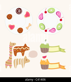 various types of sticker icons Stock Photo